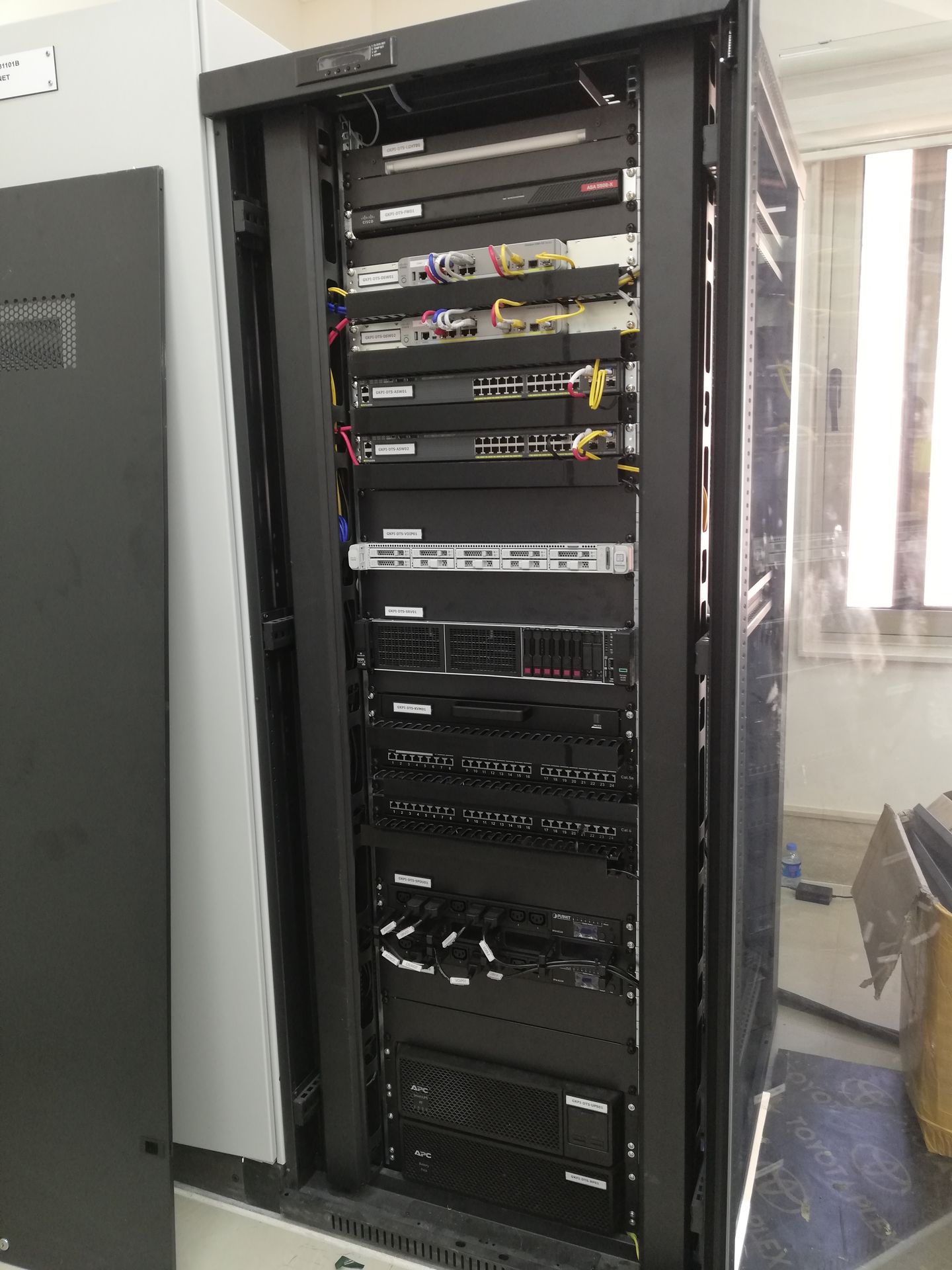 Server rack and network cabinet infrastructure